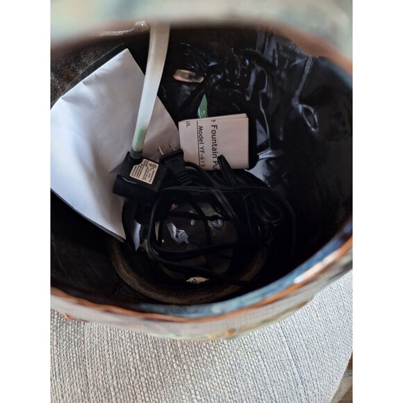 Ceramic Marbled DRAGONFLY Countertop Water Fountain New - Picture 14 of 15